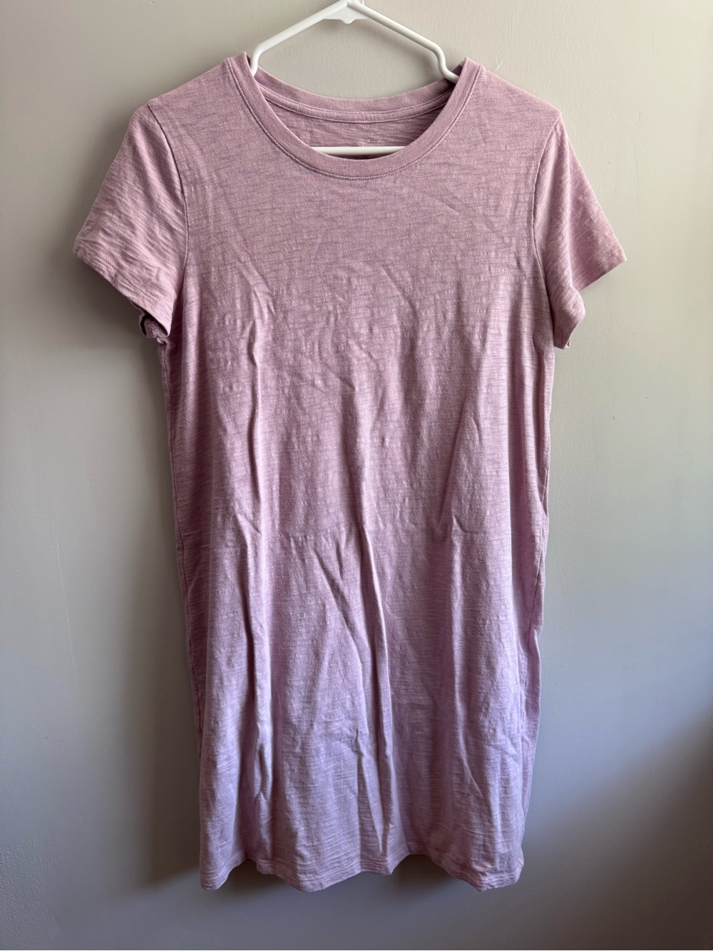 Universal Thread Women's Short-Sleeve Tee Dress in Mauve Pink